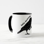 Raven Crow Coffee Fall | Nevermore Poe Gothic Poet マグカップ (正面左)