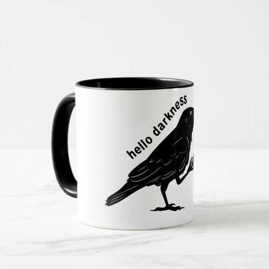 Raven Crow Coffee Fall | Nevermore Poe Gothic Poet マグカップ (正面左)