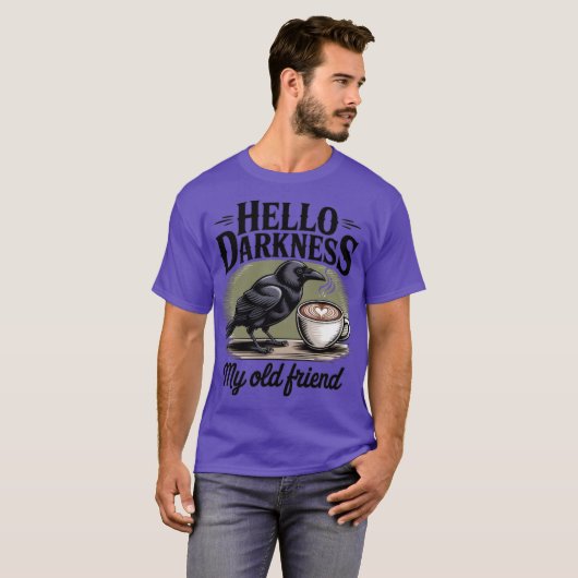 Raven Crow Coffee Halloween Tシャツ (正面フル)