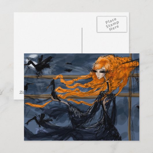 Raven Dance: Dark Gothic Surreal Art ポストカード (正面/裏面)