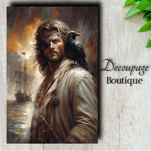 Raven Decompageを使用した船員 薄葉紙