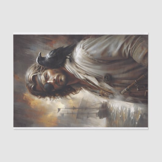 Raven Decompageを使用した船員 薄葉紙 (正面)