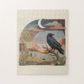 Raven & Desert Moon – Mystical Bird Gothic ジグソーパズル (縦)