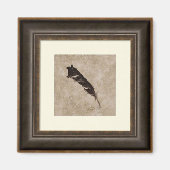 Raven Feather Crow & Bird-lover Framed Art Effect マグネット (正面)