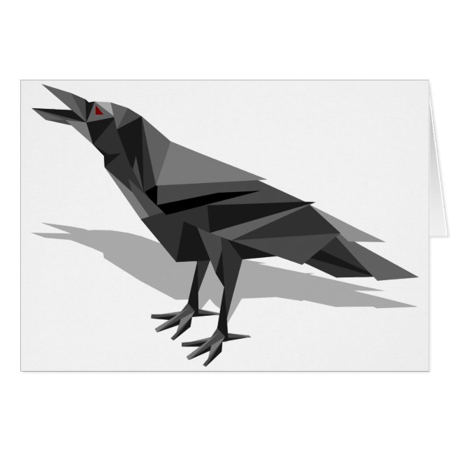 Raven Geometric Cubistグレー三角形 (正面横)