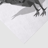 Raven Geometric Cubist白黒の三角形 薄葉紙 (詳細)