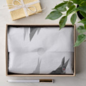 Raven Geometric Cubist白黒の三角形 薄葉紙 (ギフト)