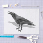 Raven Geometric Cubist白黒の三角形 薄葉紙 (クラフト)