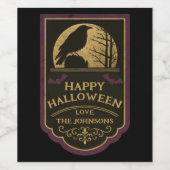 Raven Happy Halloween  ワインラベル (シングルラベル)