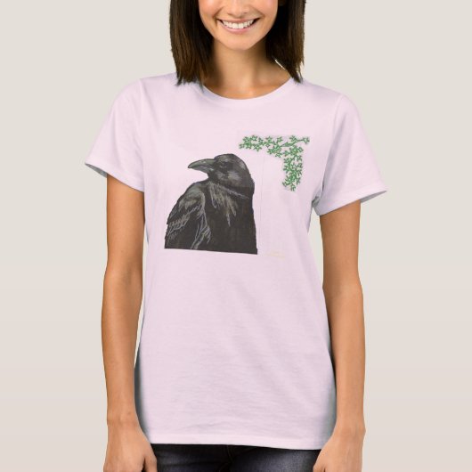 「Raven I」とPoe引用文 Tシャツ (正面)