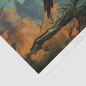 Raven in 不気味 Landscape 1 Decopage紙 薄葉紙 (詳細)