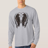Raven in Dead Tree - Dark Gothic Art Tシャツ (正面)