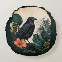 Raven in the Emerald Garden ラウンドクッション
