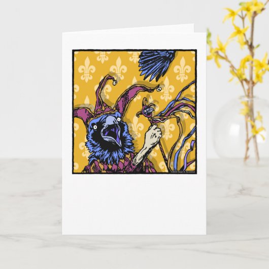 Raven Mad - Blank Inside Pop Goth Nightmare  カード (黄色い花)