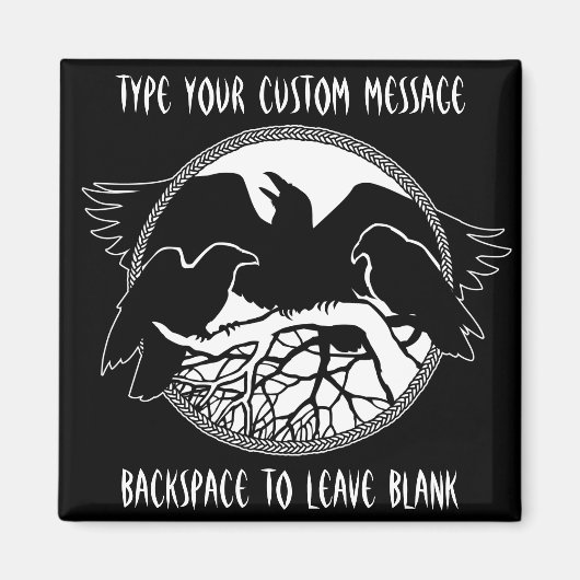 Raven Magnets Ravenパーソナライズされた冷蔵庫用マグネットギフト マグネット (正面)