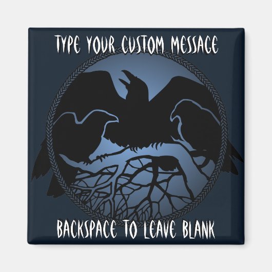 Raven Magnets Ravenパーソナライズされた冷蔵庫用マグネットギフト マグネット (正面)