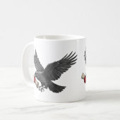 Raven messenger Dark Macabre Art Gothic Love コーヒーマグカップ (正面左)