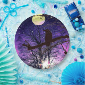 Raven,Moon,Sun,Stars，ハロウィーン，死の日 ペーパープレート (パーティー)