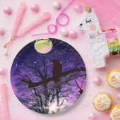 Raven,Moon,Sun,Stars，ハロウィーン，死の日 ペーパープレート (パーティー)