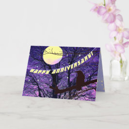 Raven, Moon, Sun, Stars, Anniversary Card カード