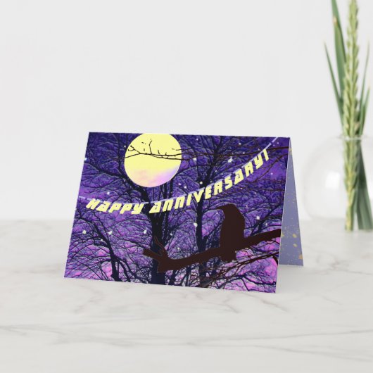 Raven, Moon, Sun, Stars, Anniversary Card カード (正面)