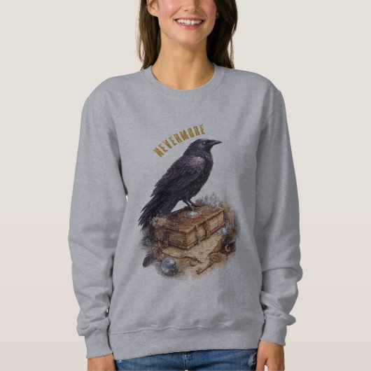 Raven Never More Mystical Crow Unisex スウェットシャツ (正面)