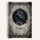 Raven Notebook – Gothic Dark Academia Gift ノートブック (正面)