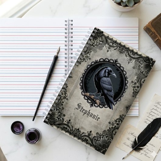 Raven Notebook – Gothic Dark Academia Gift ノートブック