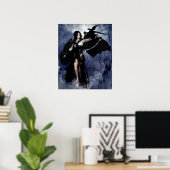 Raven of the Night Poster/Canvas Print ポスター (ホームオフィス)