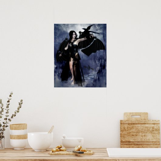 Raven of the Night Poster/Canvas Print ポスター (キッチン)