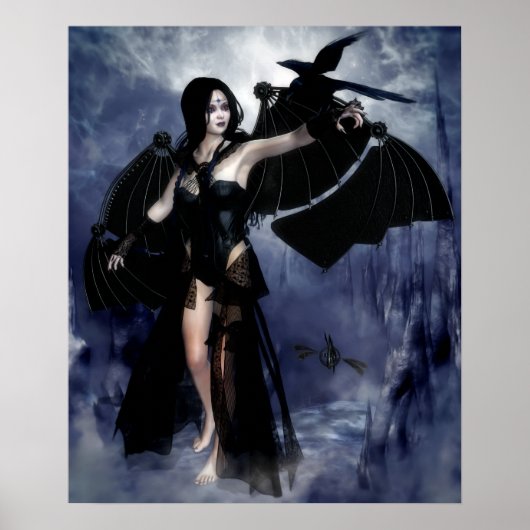 Raven of the Night Poster/Canvas Print ポスター (正面)
