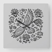 Raven of Transformation スクエア壁時計 (正面)