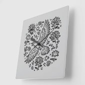 Raven of Transformation スクエア壁時計 (傾斜)