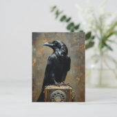 Raven on a Phone ポストカード (スタンド正面)