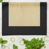 Raven on a tree branch冬のヴィンテージイラストレーション キッチンタオル (折り畳み)