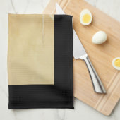 Raven on a tree branch冬のヴィンテージイラストレーション キッチンタオル (四つ折り)