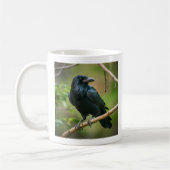 Raven on a Tree Branch コーヒーマグカップ (左)