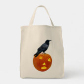 Raven on Jack-o-Lanternトートバッグ トートバッグ (裏面)