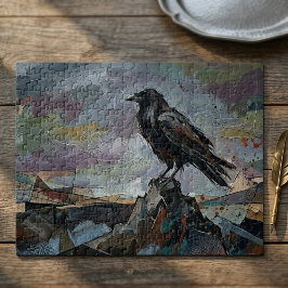 Raven on Peak – Impasto Corvid Dark Gothic ジグソーパズル