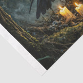 Raven on Skull in the Forest Decoupage 薄葉紙 (詳細)