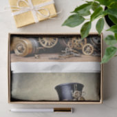 Raven on Skull with Steampunk Accents Decoupage 薄葉紙 (ギフト)