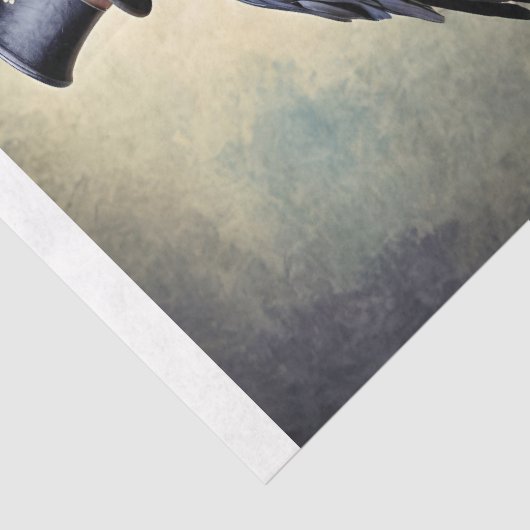 Raven on Skull with Steampunk Accents Decoupage 薄葉紙 (詳細)