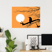 Raven on the Tree Sun ポスター (ホームオフィス)