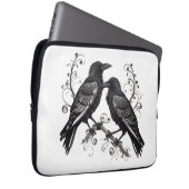 Raven Pair on a Vine Electronics Laptop Bag ラップトップスリーブ (正面右)