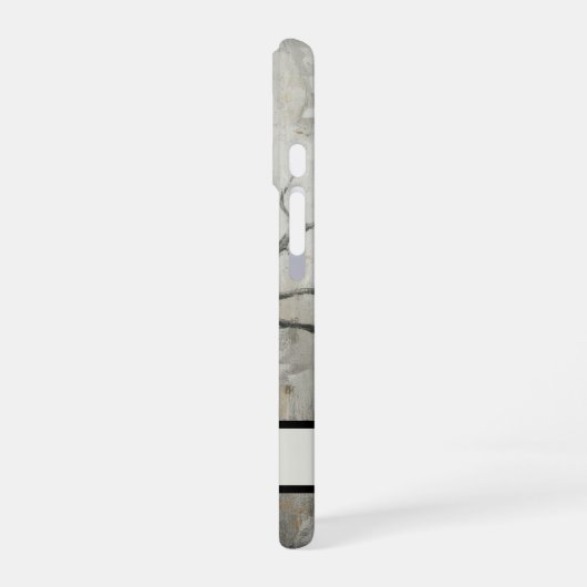 Raven Perched Phone Case - Rustic Grunge iPhone 16ケース (左側面)