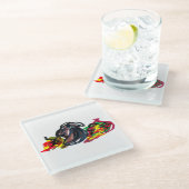 Raven relax Autumn ガラスコースター (アングル)