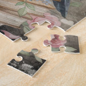 Raven & Roses Gothic Puzzle – Dark Floral Bird Art ジグソーパズル (側面)