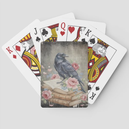 Raven & Roses - Vintage Floral トランプ (裏面)