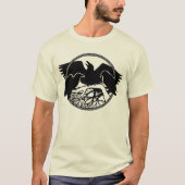 Raven Shirts Raven オーガニック Crow Bird Art Tシャツ (正面)