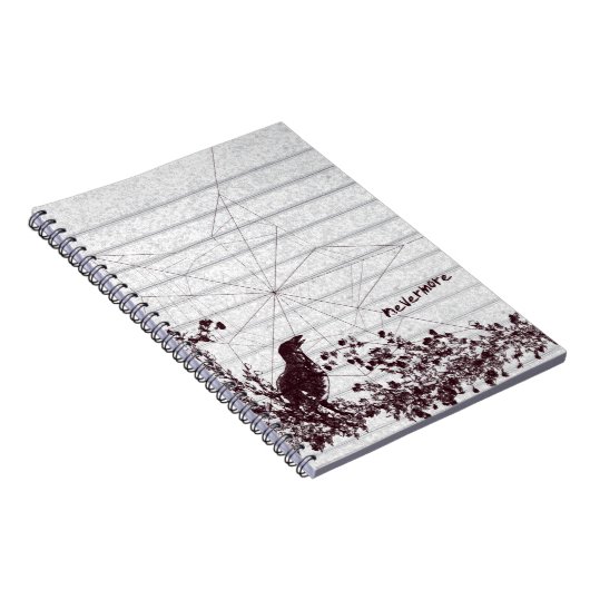 Raven Sketch Gothic Notebook Journal ノートブック (右側)